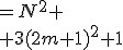 \begin{eqnarray} 3\left(m+\frac{1}{2}\right)^2+\frac{1}{4}&=N^2 \\ 3(2m+1)^2+1&=(2N)^2 \end{eqnarray}