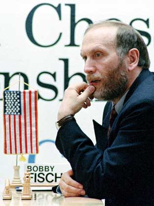 1992年・ユーゴスラビアでSpasskyと試合をするBobby Fischer